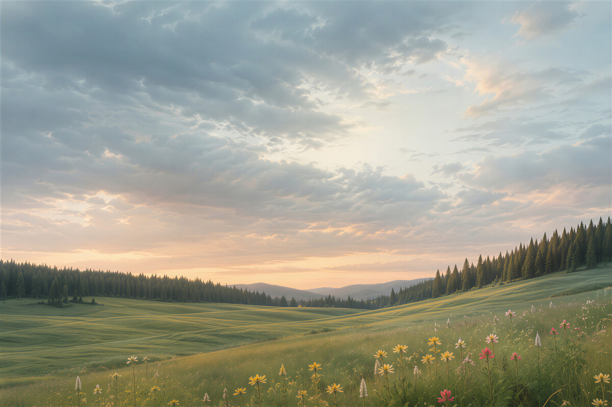 Fototapeta łąka, naturalny krajobraz i łąka